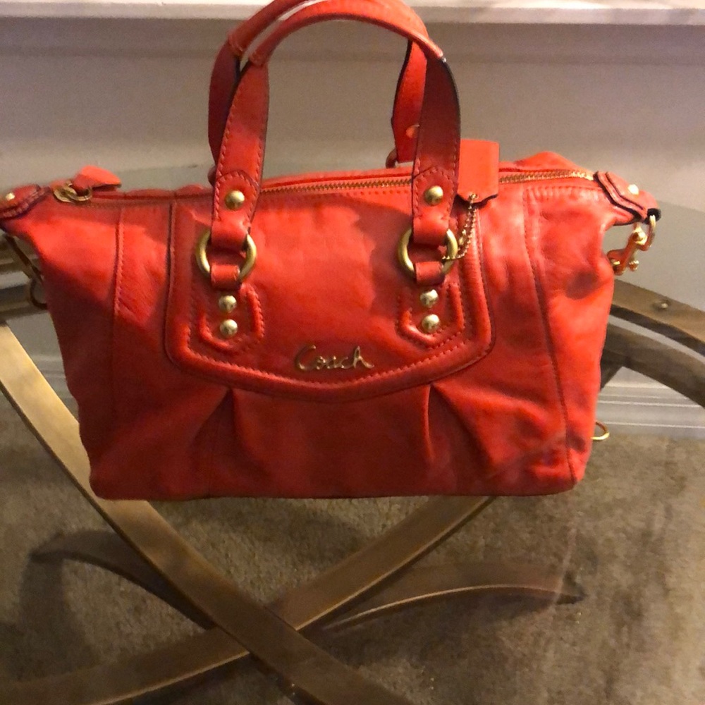 Coach Orange Tote Bag